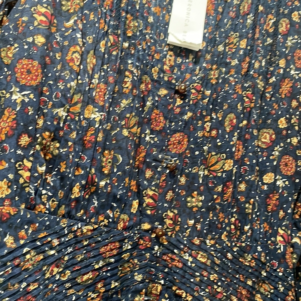 NEW Veronica Beard Shireen Pleated Floral Midi-Dress - Picture 16 of 17